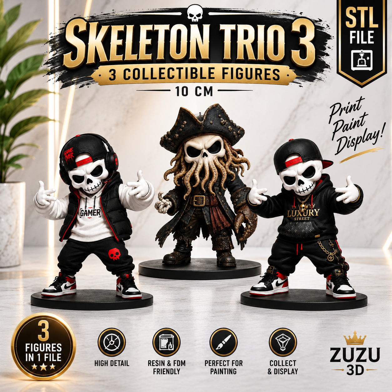 skeleton trio 3 stl skeleton trio 3 stl