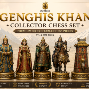 genghis khan collector chess set